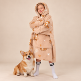 Couverture à capuche SNUGLFIT™ pour enfants - Corgi