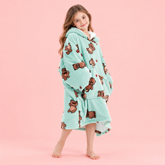 Couverture à capuche SNUGLFIT™ pour enfants - Ours
