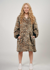 SNUGLFIT Hoodie Blanket Leopard Print