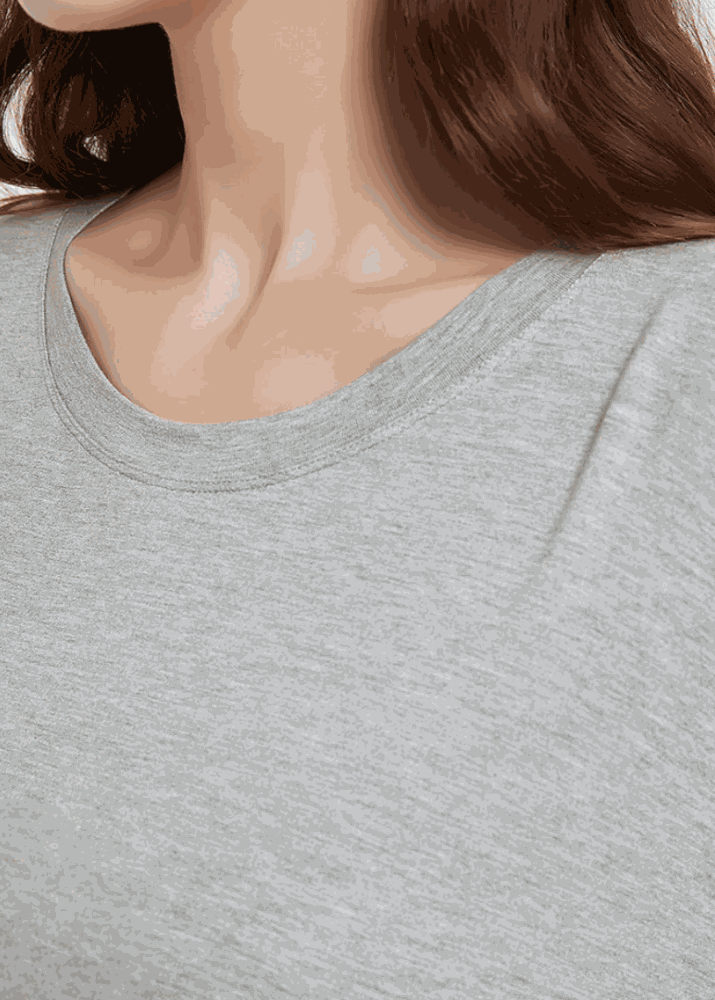 Snuglfit™ Oversized Zen Cat Sleep Tee in soft bamboo fabric.