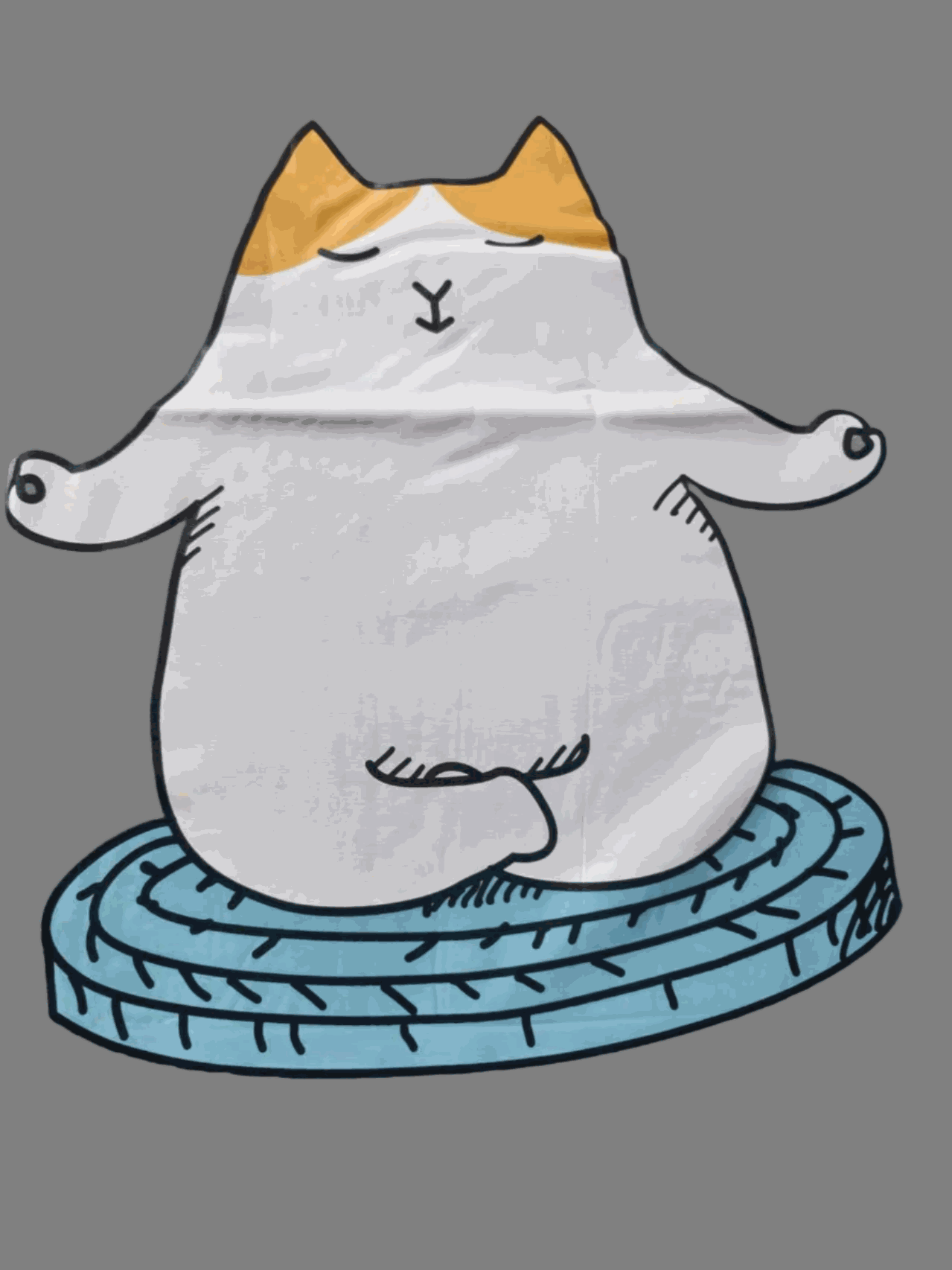 Snuglfit™ Oversized Zen Cat Sleep Tee with relaxing cat graphic, bamboo fabric, eco-friendly.