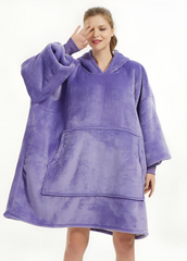 Oversized purple wearable blanket hoodie for ultimate comfort and warmth.
